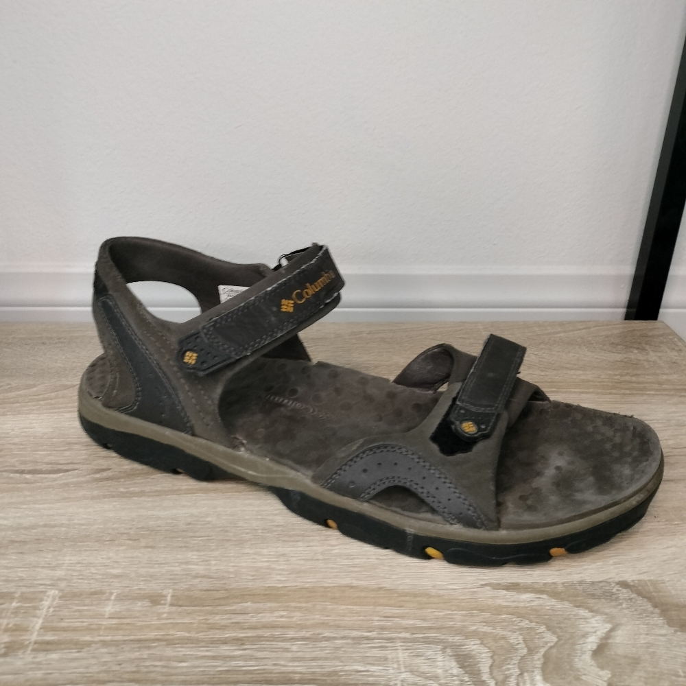Columbia Mens Grey Riptide Fisherman Hiking Sandals Shoes Sz 14